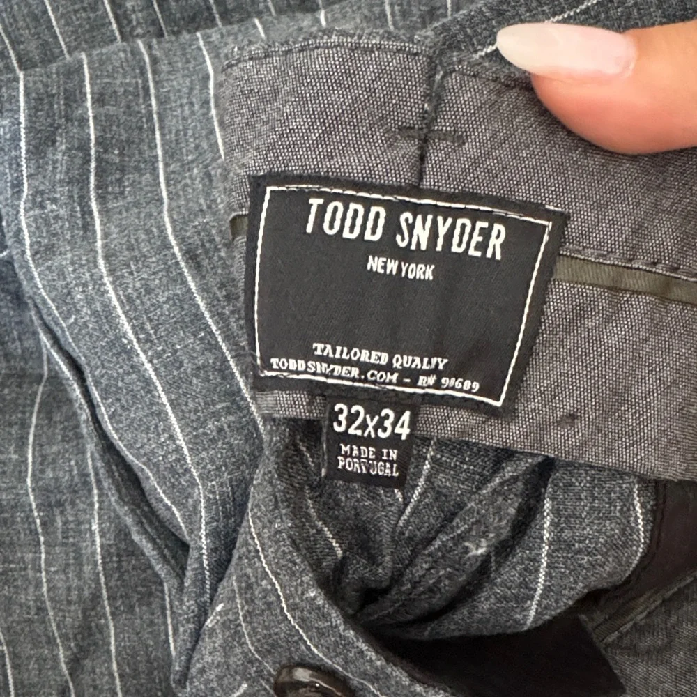 Todd Synder Gray Striped Pants - Picture 2 of 2